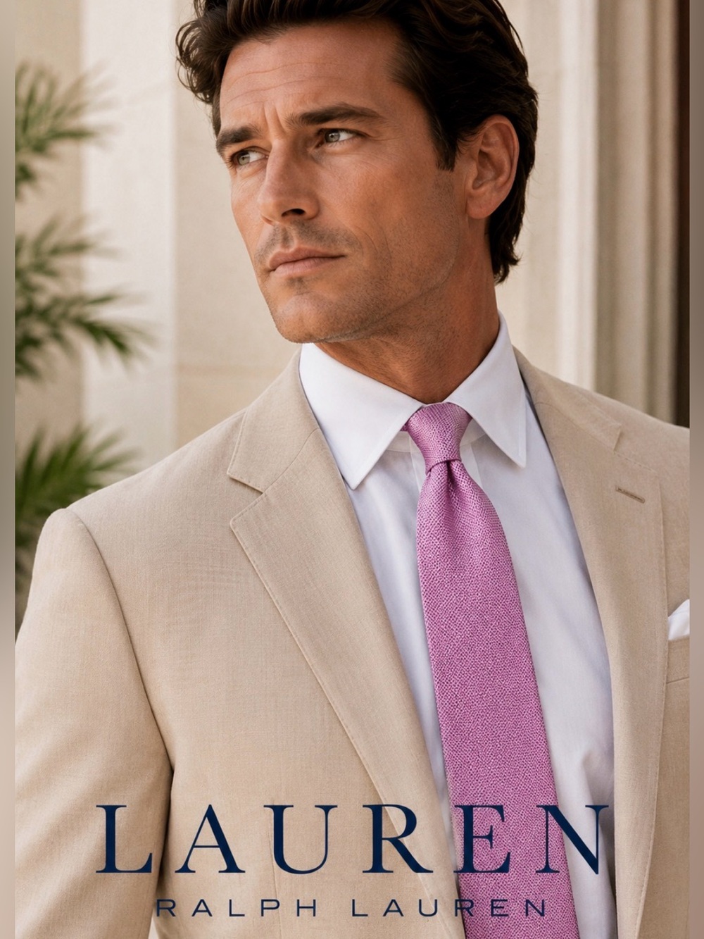 LAUREN RALPH LAUREN  Handsome Men’s Silk Tie Made In Italy